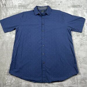 Beverly Hills Polo Club Shirt Men's 2XLB Navy Oxford Button Down Preppy Classic